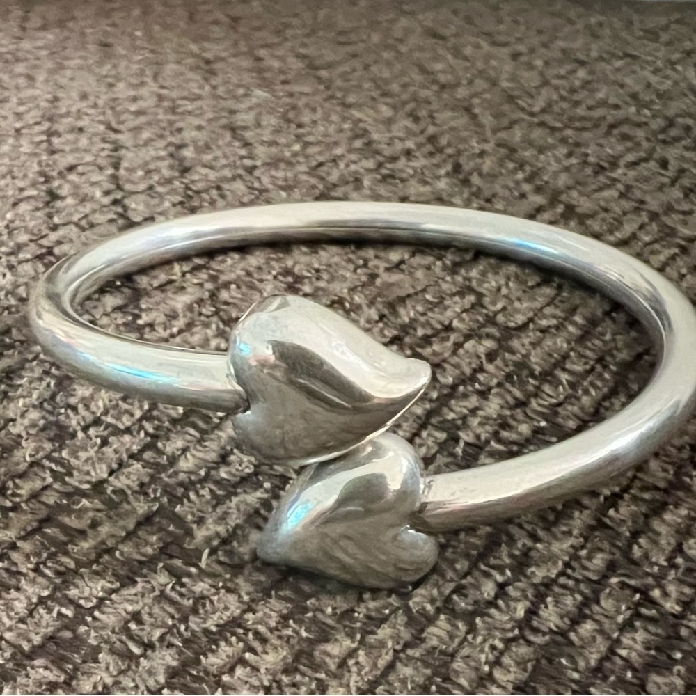 Silver bangle bracelet